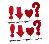 SHERCHPRY 8 Piezas Clips de Cabello Creativos para Adolescentes Accesorios Kawaii con Formas de Signos de Puntuación y Corazones Ligeros y Duraderos para Fiestas y Diario
