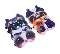 SHERCHPRY 8 Piezas máscara de ojos de expresión de mascota favores de fiesta de gato antifaz para dormir chicas antifaz para dormir divertido Terciopelo Tao Li