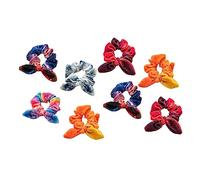 SHERCHPRY 8 Piezas Scrunchies para Mujer con Diseño de Conejo Lazos Elásticos de Tela Alta Elasticidad Accesorios para Coletas y Buns Multi Colores