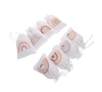 SHERCHPRY 8piezas Bolsa de Arpillera Arcoíris para Dulces Galletas y Joyas Cordón para Bodas Fiestas de Cumpleaños y Despedidas de Soltera