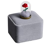SHERCHPRY Adorno de Rosa Preservada con Caja Decoración Floral Romántica para Cumpleaños Bodas y San Valentín