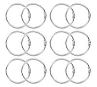 SHERCHPRY Anillas metálicas para encuadernar 14 nº, metal resistente 4.2 mm, 75 mm interior 85 mm exterior, pack 12 unidades para álbumes, hojas sueltas y manualidades en hogar y oficina