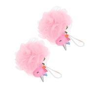 SHERCHPRY Bola De Baño De Malla 2 Piezas Tamaño Pequeño Para Niños, Limpiadora De Piel Suave, Depurador Seguro Para Ducha Diaria, Color Rosa Forma De Unicornio