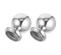 SHERCHPRY Bola de Pasamanos de Acero Inoxidable Remates Decorativos Protectores Fáciles de Instalar, Pack de 2 Piezas Plata para Escalera Interior y Exterior