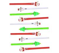 SHERCHPRY Bolígrafos de Gel Navideños con Luz 10 Unidades Bolígrafos Multiusos para Estudiantes y Material Escolar Diseño Ergonómico y Color Aleatorio Accesorios de Color