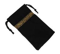 SHERCHPRY Bolsa de Terciopelo Negro del Tarot Cordón, Organizador Portátil que Protege y Es Fácil de Llevar para Juegos y Joyería