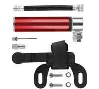 SHERCHPRY Bomba para Bicicleta Portátil de Aleación de Aluminio Mini Inflador Manual para Neumáticos de Bici Tamaño Único Rojo Adecuado para Montaña y Carretera