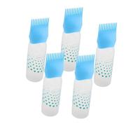 SHERCHPRY Botella Aplicadora de Tinte Cabello 5 Pcs con Escala Peine para Champú Botella de Plástico Salón y Hogar Aplicador de Aceite Cuero Cabelludo