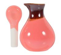 SHERCHPRY Botella De Cerámica Para Aceites Esenciales Roja, Botella De Aceite Para Aromaterapia, Pequeña y Portátil, Para Salones De Belleza y Uso Personal