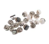 SHERCHPRY Botones Ocultos de Costura y Broches Anti-peering para Ropa, 20 Piezas Diseño Cuadrado en Tonos Claros y Coloridos, Accesorios sin Clavos para Mujer, Uso en Faldas, Chales