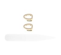 SHERCHPRY Brackets de Hip Hop Tapas Doradas de Joyería para Dientes Parrillas Bucales Falsas Brillantes Accesorios Estilo Rapero para Hombres y Mujeres Joyería de Utilería