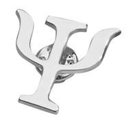 SHERCHPRY Broche Letra del Alfabeto en Aleación Plateada Pin Decorativo Retro para Ropa y Suéter Insignia Solapa Unisex Accesorio Psicológico Multifuncional para Mujer y Hombre