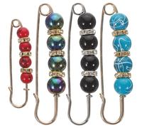 SHERCHPRY Broches de Perlas para Mujer Clips Decorativos para Suéter y Chal 4 Piezas Tamaños Imperdibles Pequeños para Ajuste Seguro y Uso Ropa