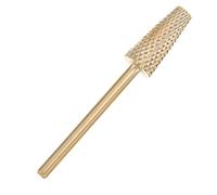 SHERCHPRY Cabezal de Pulido para Uñas de Tungsteno, Broca Cónica Dorada para Máquina de Manicura, Remueve Células Muertas y Polvo, Uso Profesional