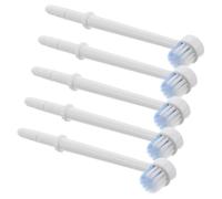 SHERCHPRY Cabezales de Cepillo Recambio Fácil 5 Unidades para Irrigador Bucal Higiene Oral Cabezal Redondo Plástico Cerdas Suaves Limpieza Dental Uso Familiar Viaje