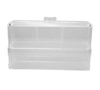 SHERCHPRY caja de almacenamiento a prueba de polvo almohadilla contenedor de artículos de baño organizadores soporte redondo de algodón suministros de baño el plastico