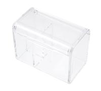SHERCHPRY Caja De Almacenamiento De Huevos De Belleza Transparente Soporte Para Discos De Algodón Organizador De Hisopos De Algodón Hogar Estuche Multiusos Para Guardar Cosméticos