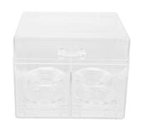 SHERCHPRY Caja De Huevos De Transparente De Plástico Organizador De Escritorio Tapa Caja De Almacenamiento De Compartimentos Para Discos De Algodón y Lápices Labiales Para Maquillaje