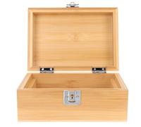 SHERCHPRY Caja Humidor Portátil para Cigarros 179X83X127 CM de Madera Natural Diseño Vetado Estuche y Protector para Viaje Profesional Accesorio Compacto de Almacenamiento