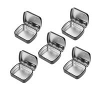 SHERCHPRY Caja Pequeña de Hierro Rectangular Tapa Abatible 60X45X15Mm Estuche para Guardar Dulces y Objetos Pequeños Set de 5 Unidades para Almacenamiento Oficina y Hogar