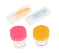 SHERCHPRY Caja Rotativa para Lentes de Contacto 2 Unidades Kit de Limpieza Manual para Cuidado de Ojos Color