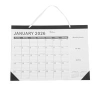 SHERCHPRY Calendario de Pared de Papel 18 Meses 2026-2027 con Días Festivos Internacionales Planificador Mensual Familiar y Empresarial con Recuadros Amplios para Notas y Organización