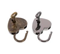 SHERCHPRY Candados en Forma de Corazón de Aleación de Zinc Negro para Parejas, 2 Piezas, Diseño Creativo y Elegante para Colgar en Bolsos y Regalar