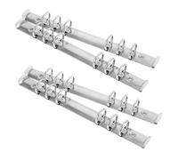 SHERCHPRY Carpeta Segmentada Creativa de Acero Inoxidable 4 Piezas Tamaño A5 6 Anillas Clips Metálicos para Encuadernar Hojas Sueltas Adecuado para Oficina Escuela y Uso Doméstico