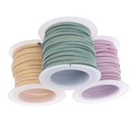 SHERCHPRY Cinta Decorativa de 5 Metros 3 Piezas en Colores Lila Claro Azul Claro y Beige Cinta de Doble Cara para Manualidades DIY Decoración de San Valentín y Envoltura de Regalos