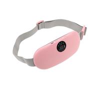 SHERCHPRY Cinturón Térmico Menstrual Recargable con Masaje Vibratorio para Calambres Abdominales y Lumbares, Almohadilla Portátil de Tela Hipoalergénica para Alivio Rápido Durante