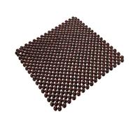 SHERCHPRY Cojín de Cuentas de Madera para Asiento de Coche Funda para Asiento Cuadrada Color Café Almohadilla de Verano Transpirable Efecto Masaje Compatible Mayoría de Vehículos