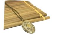 SHERCHPRY Collar Colgante Estuche de Fotos Ovalado Vintage Diseño Floral Creativo, Marco para Obsequio Personalizado Foto, Joyería para Mujer, Adecuado para Cumpleaños y Recuerdos Obsequios