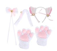 SHERCHPRY Conjunto De Disfraz De Chica Gato Para Cosplay Con Orejas De Gato y Rabo Para Fiestas Temáticas De Rol