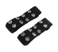 SHERCHPRY Crampones Antideslizantes para Zapatos de Invierno 2 Clavos de Acero Resistentes Adaptables a Botas para Senderismo y Actividades al Aire Libre en Nieve y Hielo