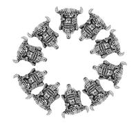 SHERCHPRY Cuentas de Rastas de Metal para Pelucas y Extensiones de Cabello, Accesorios Vikingos Diseño Calavera, 10 Piezas para Trenzas y Barbas, Joyas Trenzadas para Hombre y Mujer,