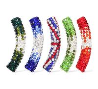 SHERCHPRY Cuentas para Pulsera y Collar 5 Piezas Mezcla de Colores con Incrustaciones de Gemas de Imitación Esmalte para Hacer Joyas DIY Accesorios para Collares y Pulseras