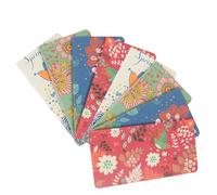 SHERCHPRY de Notas de Viaje 8 Piezas Diseño Retro de Flores y Pájaros Papel Kraft sin Líneas Tamaño Bolsillo Carmín Vintage para Diario y Escritura Creativa