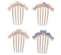 SHERCHPRY Decorativa Cristales de Imitación 4 Piezas para Mujer Accesorios de Pelo Elegantes para Boda Diseño Clásico para Graduaciones y Fiestas