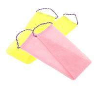 SHERCHPRY Depurador de Espalda Exfoliante de Nylon 2piezas Asa en Ambos Lados para Ducha, Plegable y Largo para Alcanzar Todo el Cuerpo, Adecuado para Baño y Exfoliación Corporal