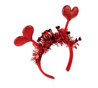 SHERCHPRY Diadema De Amor De San Valentín Diadema Linda De La Boda De La Foto Accesorio De Disfraz De San Valentin En Forma De Corazón Sombreros De Corazón El Plastico Rojo