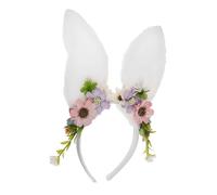 SHERCHPRY Diadema De Conejita Diadema De Conejito De Diadema Con Orejas De Conejo Traje De Cosplay De Animales Accesorios Para El Cabello Con Orejas De Conejo Conejos Tela Blanco