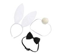 SHERCHPRY Diadema de Conejo 3 Piezas Accesorio para Disfraz de Conejo Fiestas de Disfraces Reutilizable Material Duradero