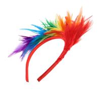 SHERCHPRY Diadema De Diademas Para Mujer Antideslizantes Traje De Carnaval Accesorios De Moda Diadilla Faux Feather Dadem Multicolor Banda Para La Cabeza El Plastico