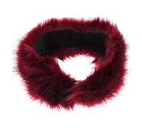 SHERCHPRY Diadema De Felpa Diademas Para Mujeres Diademas De Pompones Diadema De Cuerno De Vaca Diadema Naranja Diadema En Zigzag Bandeau Rojo Máscara Arco Pañuelo Púrpura Pelaje Artificial