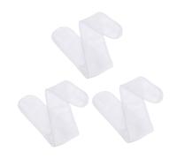 SHERCHPRY Diadema de Maquillaje y Yoga con Cierre Ajustable, Pack 3 Unidades, Talla Única, Tela de Rizo Blanca, para Spa, Deporte y Cuidado Facial