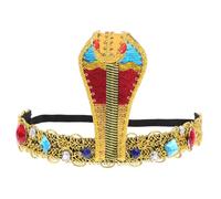 SHERCHPRY Diadema Egipcia para Mujer Tocado Serpiente con Gemas Accesorio Disfraz Egipcio para Cosplay Halloween Fiesta