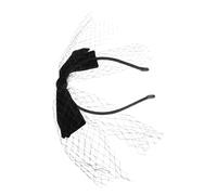 SHERCHPRY Diadema Lazo Negra de Malla Ancha Diadema de Nudo Lazo Cabello Accesorios de Moda para Niñas para Vestir