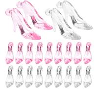 SHERCHPRY Dijes Acrílicos Transparentes de Tacón Alto para Shower, 96 Piezas (24 Rosa 24 Marfil), Accesorios DIY para Hacer Joyas y Decoración de Fiestas