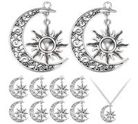 SHERCHPRY Dijes Colgantes de Aleación Sol y Luna 10 Piezas para Joyería DIY Accesorios para Collares Pulseras y Manualidades Amuletos Artesanales para Creación de Bisutería
