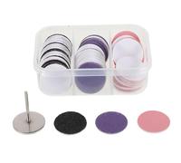 SHERCHPRY Discos de Lijado para Pedicura 12 Piezas Tamaño Pequeño Removedor de Callos para Pies Piel Seca y Dura Uso Profesional Cuidado Personal Colores Negro, Púrpura y Rosa